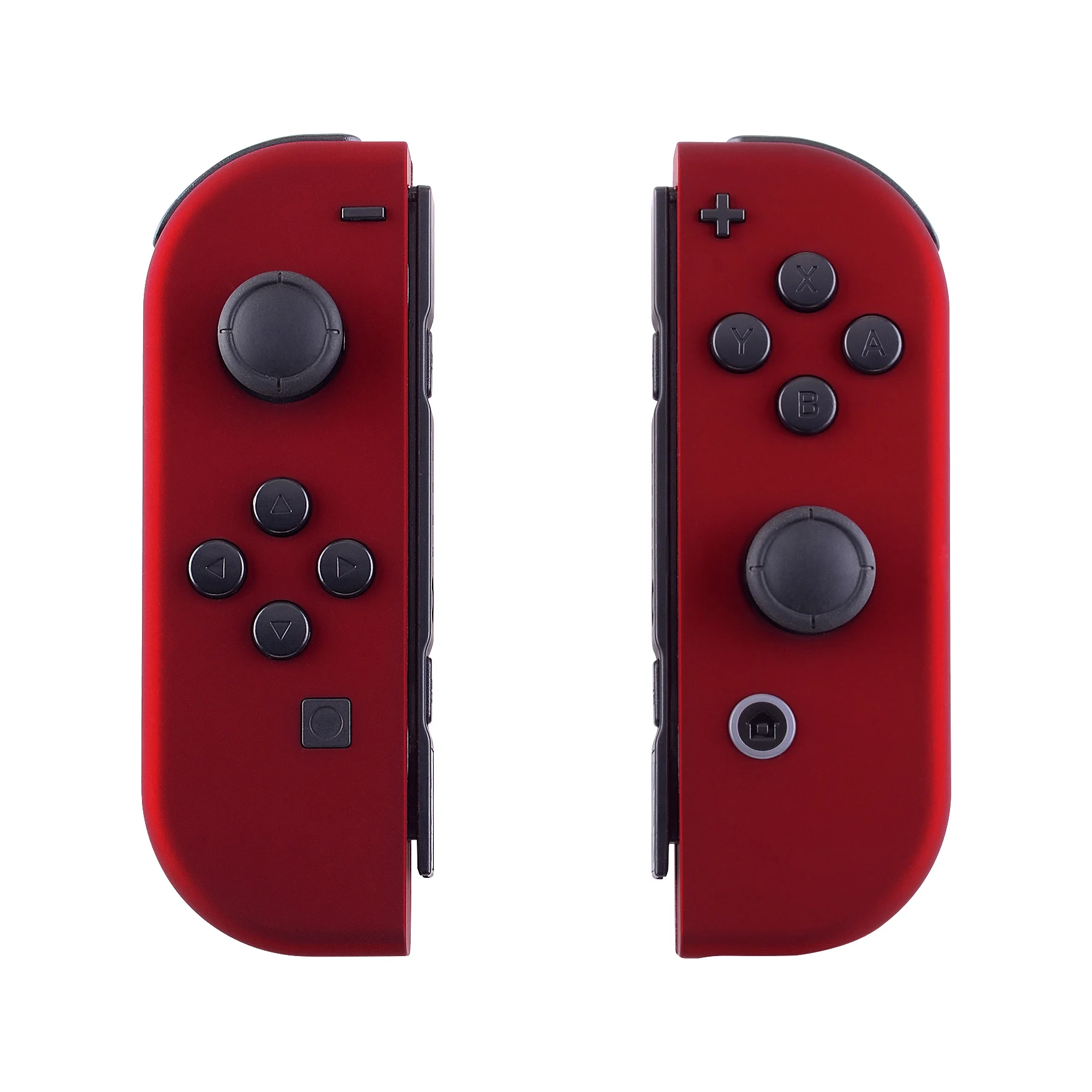EXtremeRate-carcasa roja de repuesto para Nintendo Switch, carcasa personalizada de tacto suave con botones de juego completo, JoyCon OLED