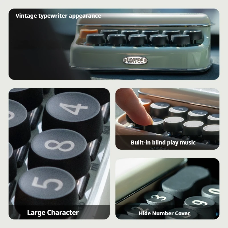 Lofree 1970s mover el número de teléfono del coche Botones mecánicos Miss Placa de número de estacionamiento temporal mover el coche decorar adornos musicales - imagen 2