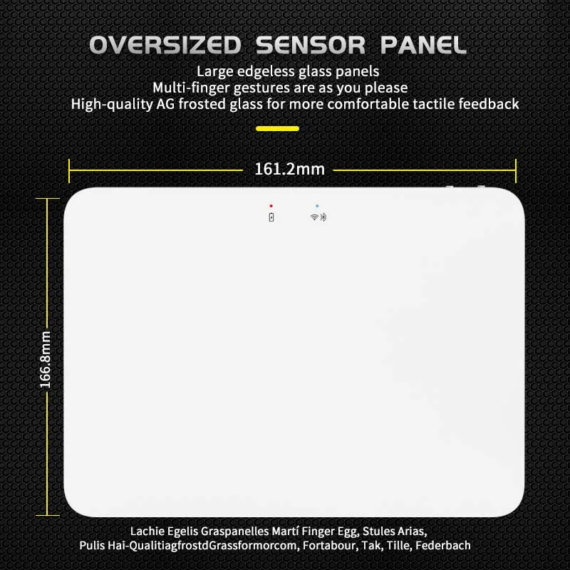 Ratón Trackpad USB con cable, ratón Trackpad inalámbrico grande de alta precisión con múltiples gestores, ratón con panel táctil de aluminio para computadora - imagen 3