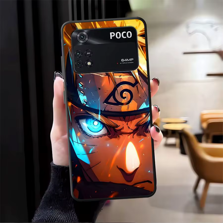 Funda de teléfono suave negra para Xiaomi Poco C40 C75 M3 M4 M7 Pro M5 X3 X4 X5 X7 Pro F3 C71 C50 C61 F1 Cool Uzumaki Boruto - imagen 4