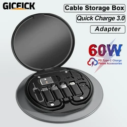 Juego de cables USB-C PD de carga rápida para iPhone y Xiaomi