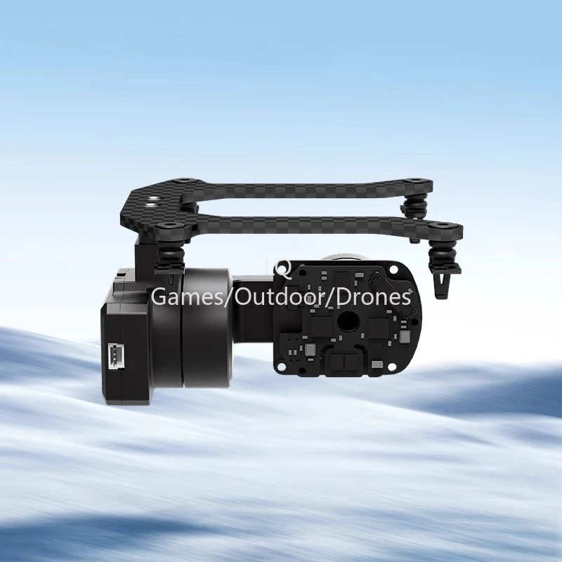 C-40D Horizontal 2 ejes FPV cardán estructura de estabilización mecánica Motor sin escobillas de alto par FPV PTZ para S.BUS CRSF/PWM - imagen 2