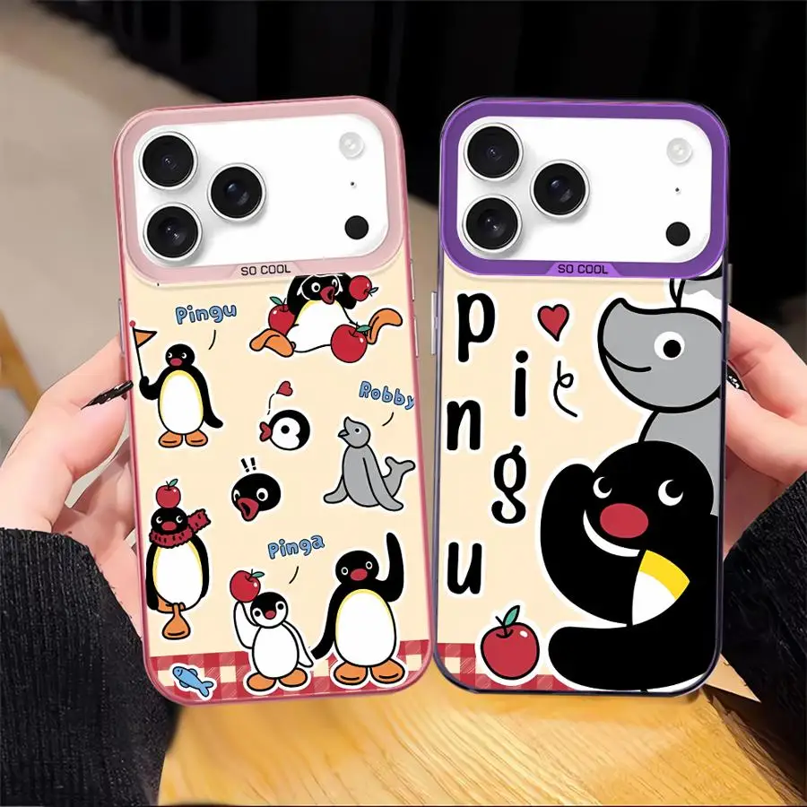 Hot Ins Cute Cartoon P-ingu funda trasera para teléfono para iPhone 12 14 16e 15 Plus 11 17Air XS XR 13 16 17 Pro Max - imagen 4