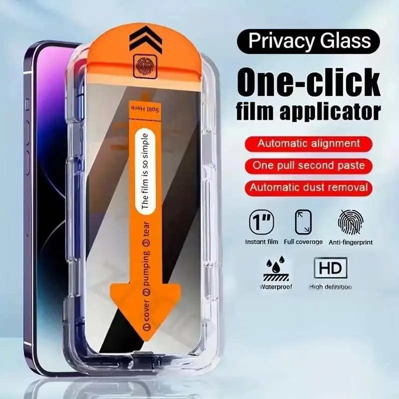 Protector de pantalla antiespía para iPhone 11 17 Pro Max Air 16 13 15 14 16e 12 Mini XR X Xs 7 8 Plus 17promax vidrio templado de privacidad - imagen 2