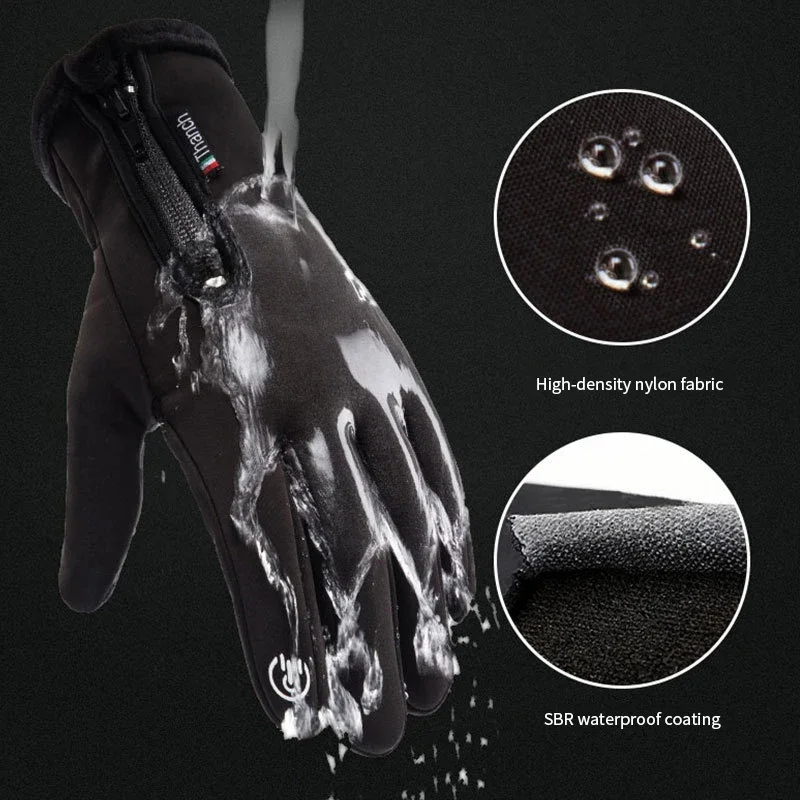 Motorcycle Gloves Winter Cold-proof Full Finger Thermal Touch Screen Windproof Warm Gloves Running Sports Hiking Cycling Gloves - imagen 5