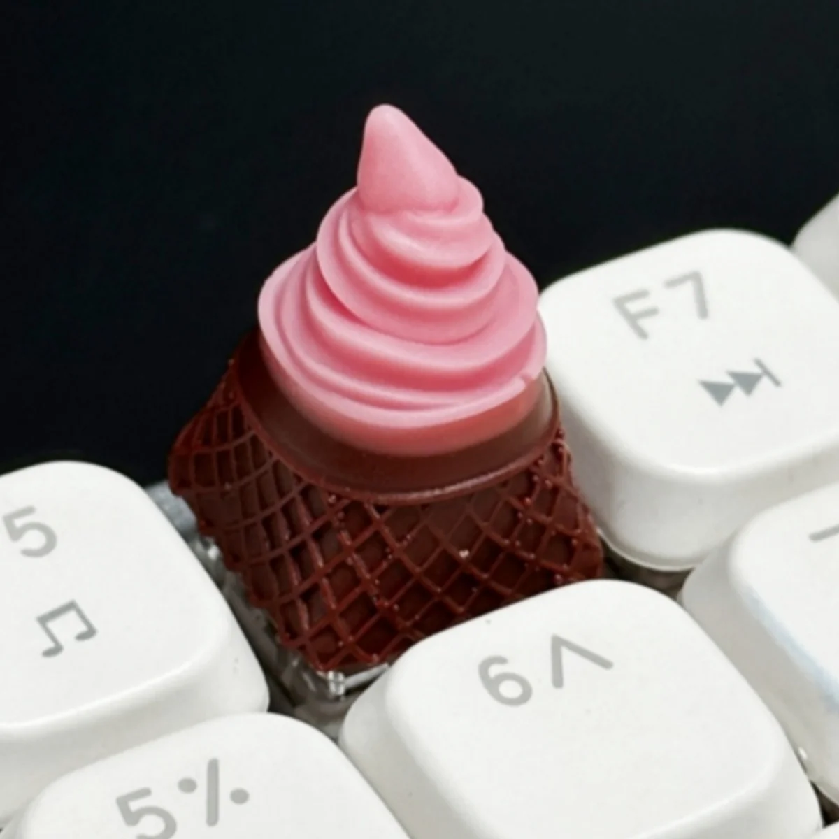 Teclas de helado 3D, teclas Kawaii ESC, teclas de teclado mecánico de eje transversal, accesorios de juego de oficina, regalo para Amiga - imagen 3