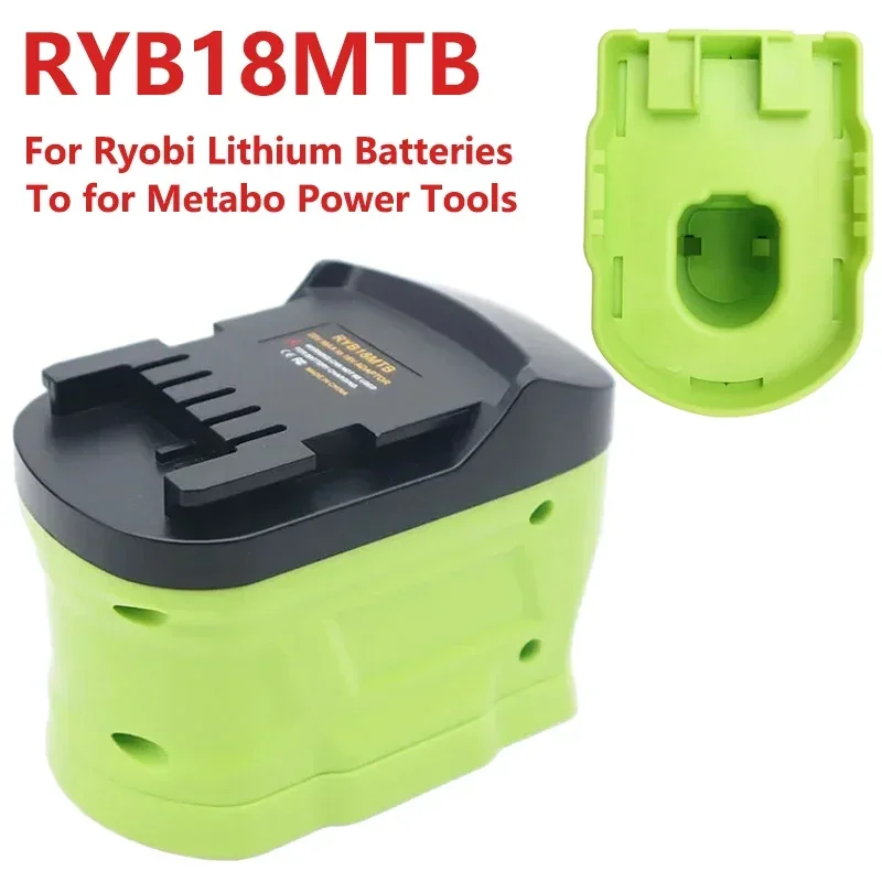 Adaptador convertidor RYB18MTB para batería de litio Ryobi P103 P108 a batería de iones de litio Metabo de 18V herramienta eléctrica taladros martillo - imagen 2