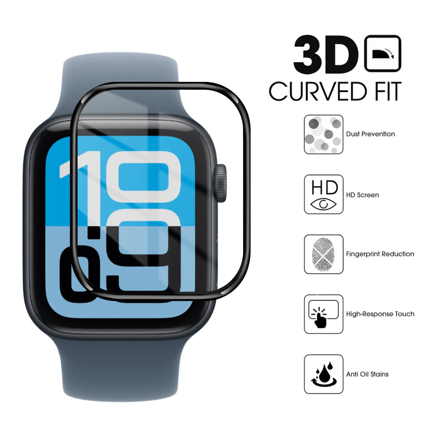 Película protectora de pantalla para reloj inteligente, no de vidrio para Apple Watch SE 3, 40mm, 44mm, películas de hidrogel suaves Ultra transparentes para iWatch SE3 - imagen 2