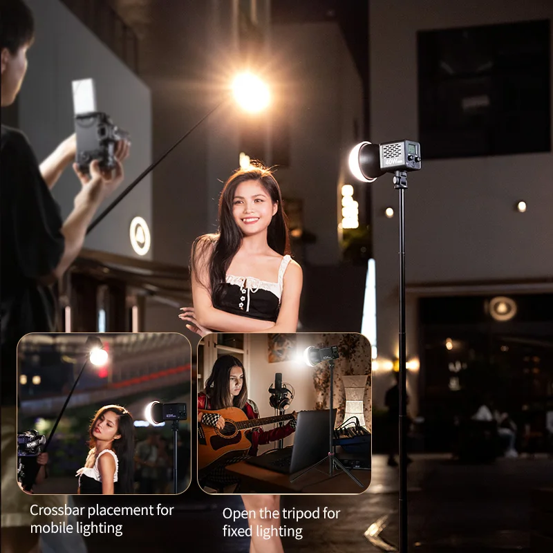 Ulanzi-Soporte de luz MT-79, trípode portátil para teléfono, Clip para Cámara de Acción, luz Cob de mano, aleación de aluminio, 2M - imagen 4