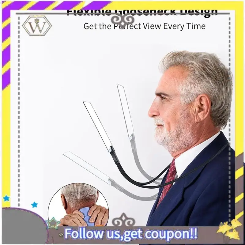 AU33-Lupa manos libres para lectura, lupa de página de lectura 5X para libros, reparación de costura para personas mayores con baja visión - imagen 2