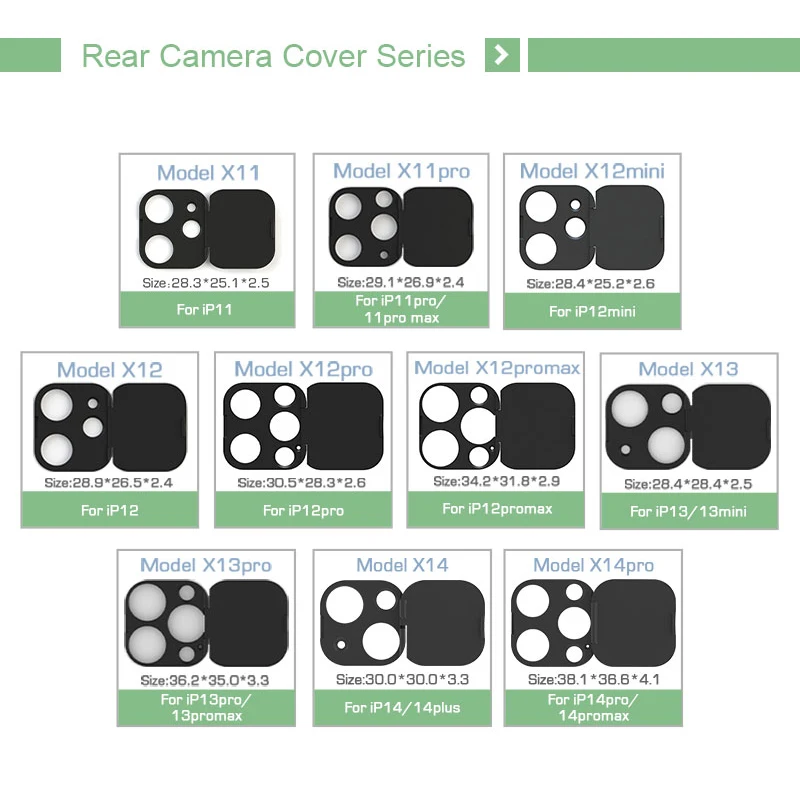 Protector de lente de cámara trasera completa para teléfono móvil, cubierta adhesiva de cámara trasera, 3M, para IPhone 14, 13, 12, 11 Series - imagen 4