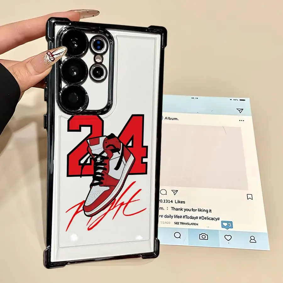 Zapatillas AIR, zapatos deportivos, funda de teléfono para Samsung Galaxy S20 FE S25 Edge S22 Ultra S23 S21 Plus S24, funda transparente - imagen 4