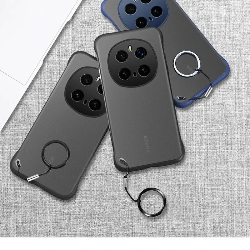 Para Honor Magic 7 Pro 7 Lite funda mate sin marco para Honor Magic 6 Pro funda protectora dura ultrafina sin bordes para PC con anillo - imagen 2
