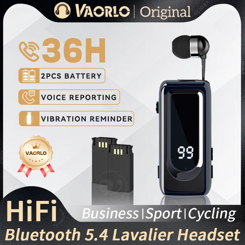 Auriculares Lavalier Bluetooth 5.4 - Llamadas y música, cancelación