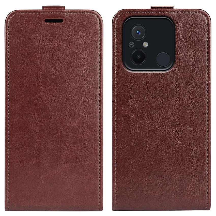 Para Xiaomi Redmi 12C funda de cuero con tapa para Xiaomi Redmi 12C Funda de cuero tipo billetera Vertical de alta calidad - imagen 2