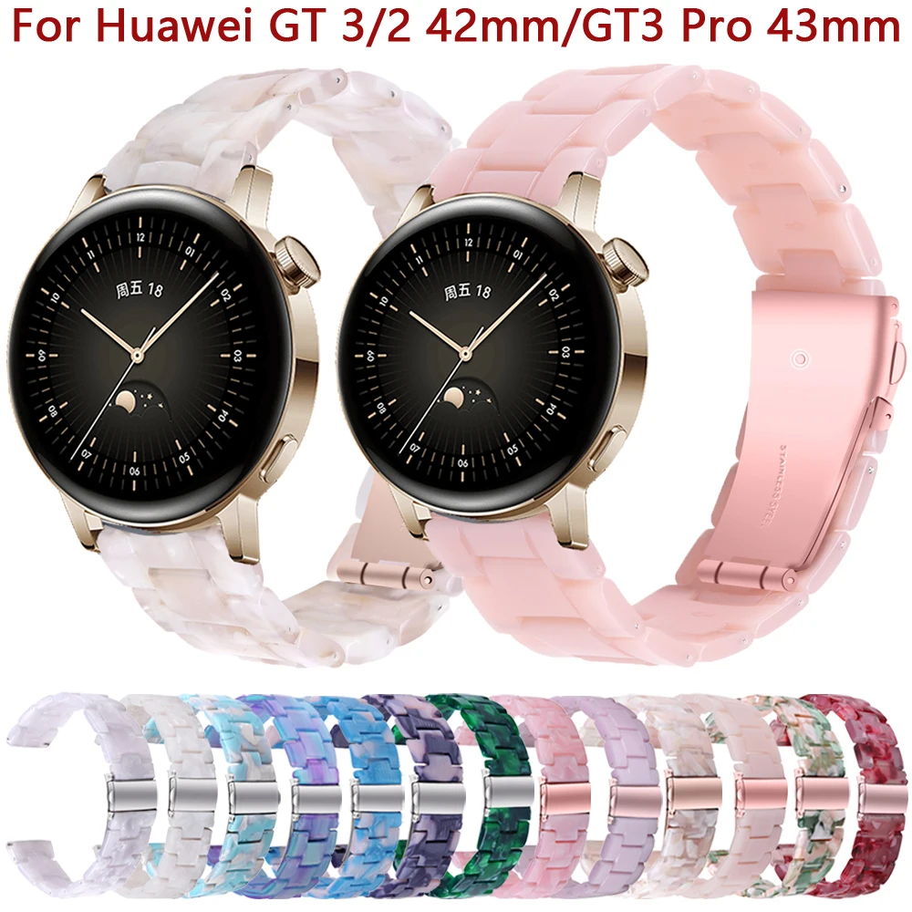 Correa de resina para reloj inteligente, banda de 20mm para Huawei Watch GT 3/2 de 42mm/GT3 Pro de 43mm, Honor Magic 2 de 42mm
