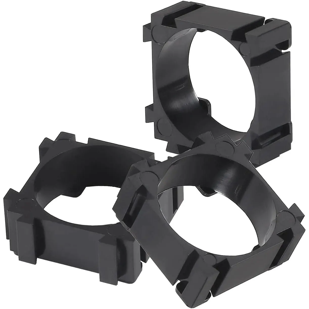 Soporte de batería de litio 100 piezas 18650, paquete de batería de plástico, soporte de batería de celda cilíndrica, espaciador de celda para batería fija DIY - imagen 5