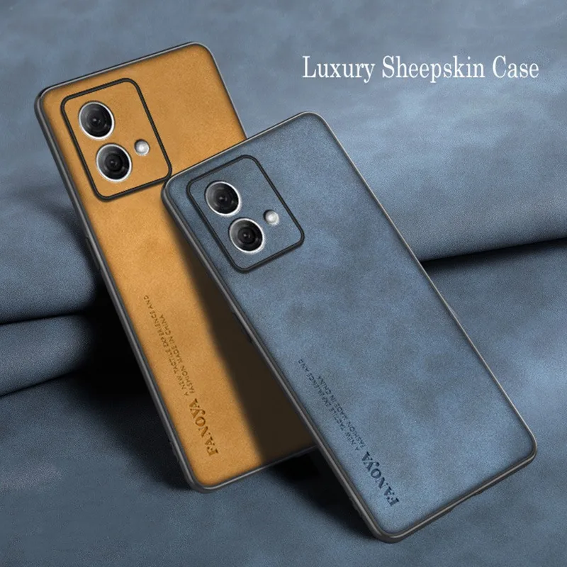 Funda de silicona de piel de oveja de lujo a prueba de golpes para Motorola Moto G04 G14 G24 G34 G84 G54 G04S G64 G64Y Power funda de teléfono - imagen 3