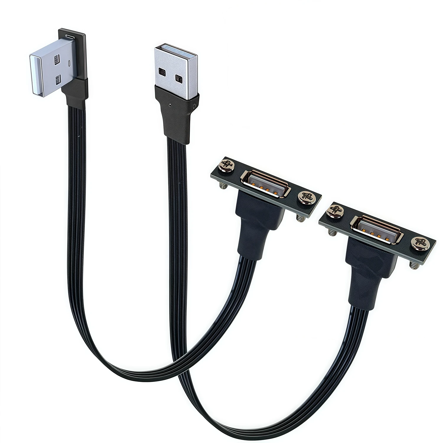 5CM 10CM 20CM 30CM USB 2,0 macho a hembra, con tablero de montaje de panel de tornillo + cable de extensión USB para ordenador portátil cable de alimentación - imagen 3