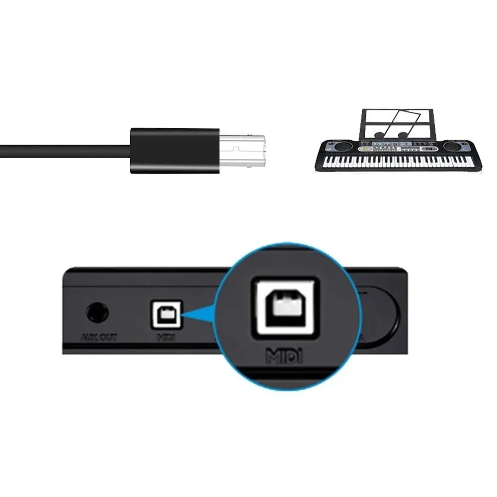 Para convertidor MIDI, impresora, Piano eléctrico, portátil, móvil, USB-A/Mini/Micro/tipo C a USB-B, conectores adaptadores hembra - imagen 5