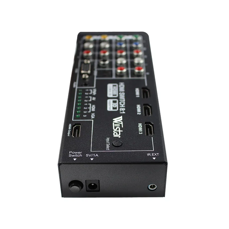 Convertidor Digital multifuncional AV YPbPr VGA 8 puertos a HD 1080P Audio Video compatible con HDMI HD Switcher - imagen 5