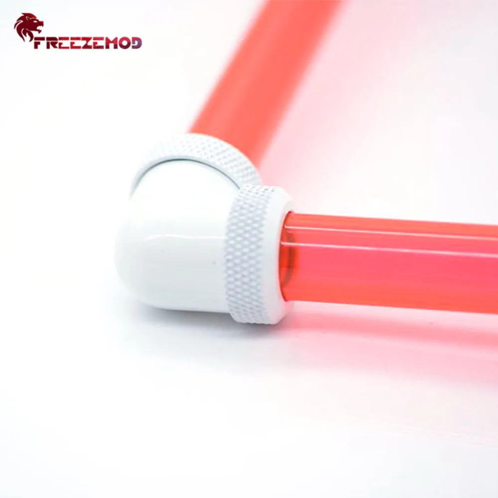 Par giratorio 360 hembra-hembra 90 grados doble cara G1/4 rosca adaptador de ajuste de latón OD14 tubo codo enfriador de agua - imagen 3