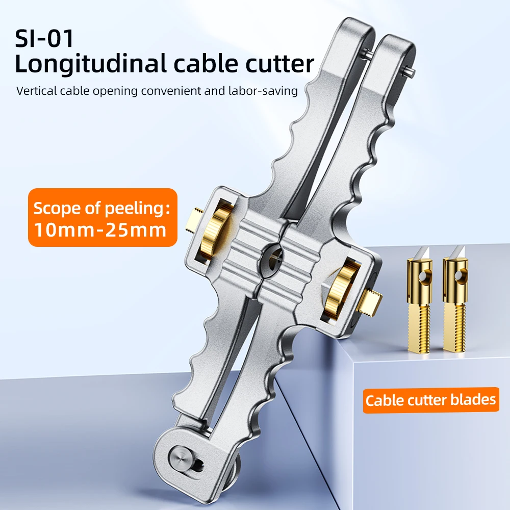 Cuchillo de apertura longitudinal Cortadora de cables de funda longitudinal Pelacables de fibra óptica - imagen 3