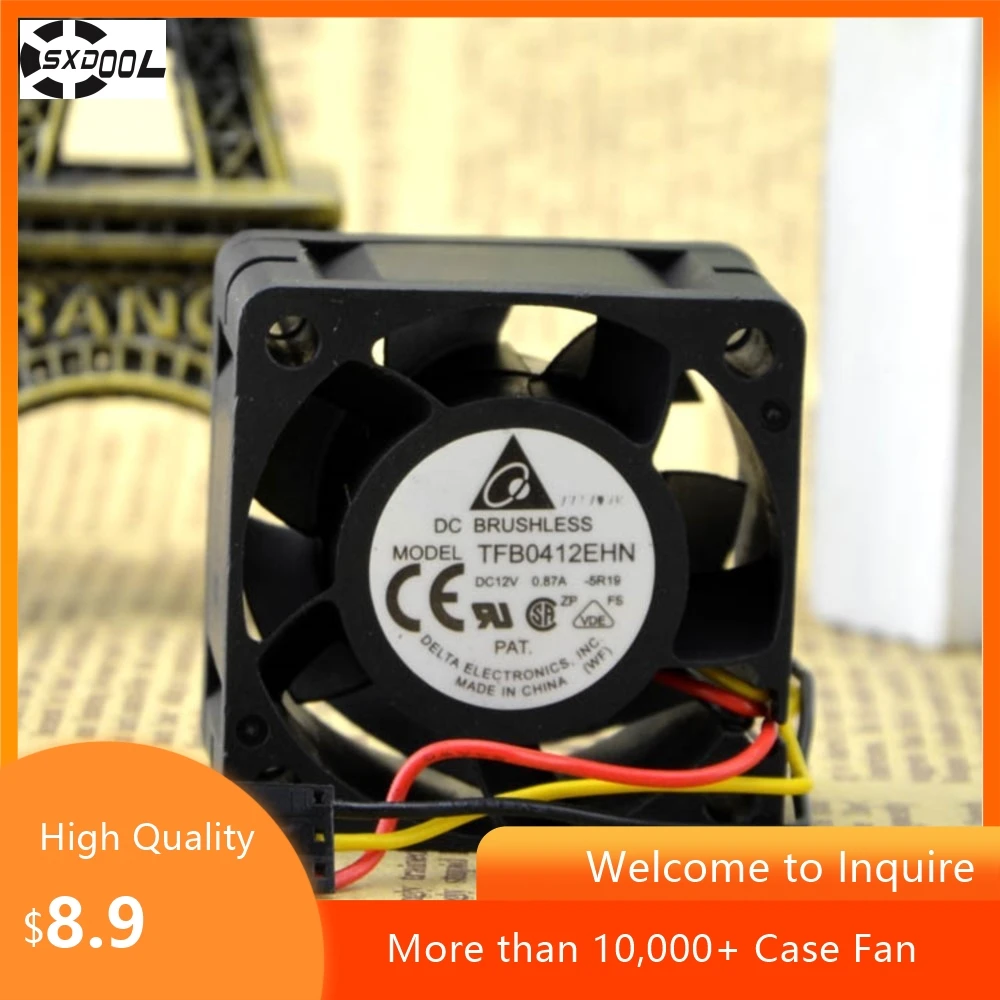 para Delta TBB0412EHN 40mm 12V ventilador PWM de 4 cables, alto flujo de aire 0.87A para refrigeración de servidor de refuerzo de coche RC - imagen 4