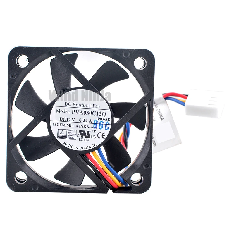 PVA050C12Q XJNKN-A00 5cm 50mm ventilador de refrigeración 50x50x10mm DC12V 0.24A 4 pines 13CFM ventilador de ordenador silencioso para chasis CPU Cooler - imagen 2