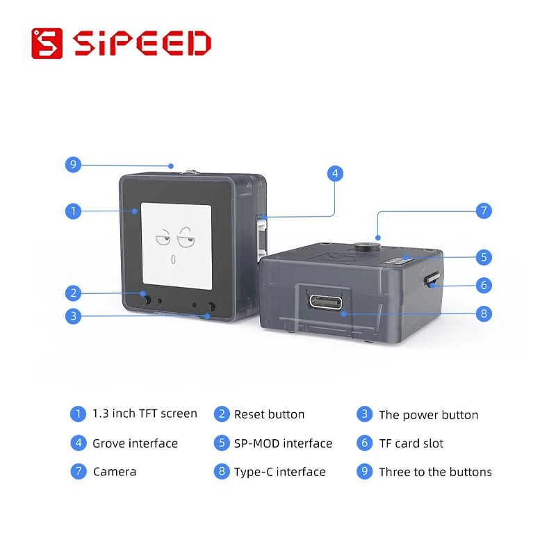 Sipeed MaixCube K210 Maix Cube AI Maixpy (MicroPython) + lote Mini placa Grove interfaz con Lcd de 1,3 pulgadas, cámara trasera doble como - imagen 5