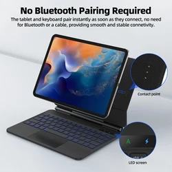 GOOJODOQ Funda Teclado para iPad Pro 11 y Air 4/5/6 Trackpad