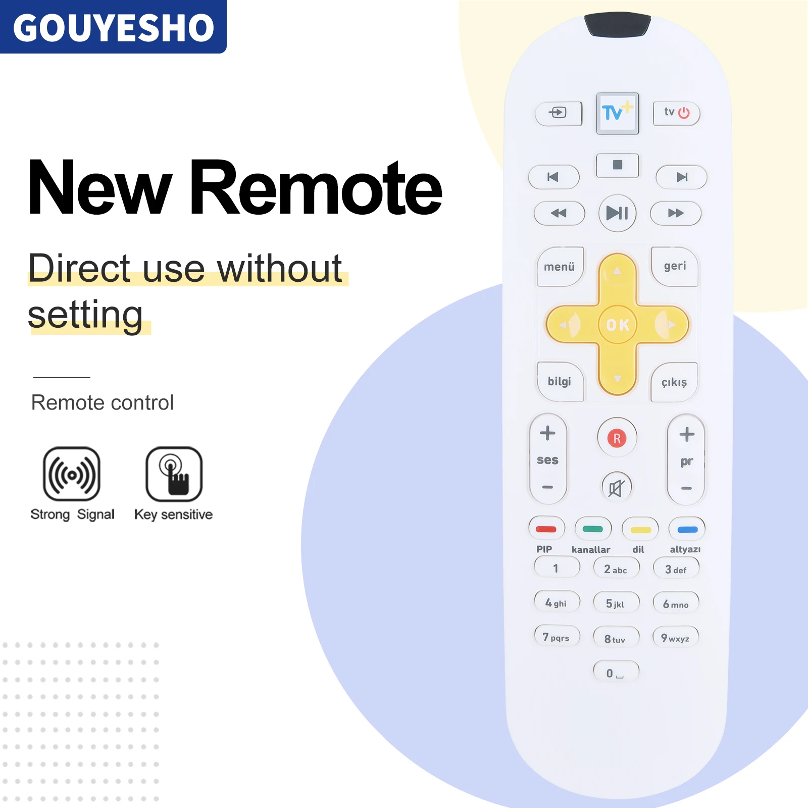 Nuevo mando a distancia para Turkcell Tv+ Plus URC 199000 -00R00