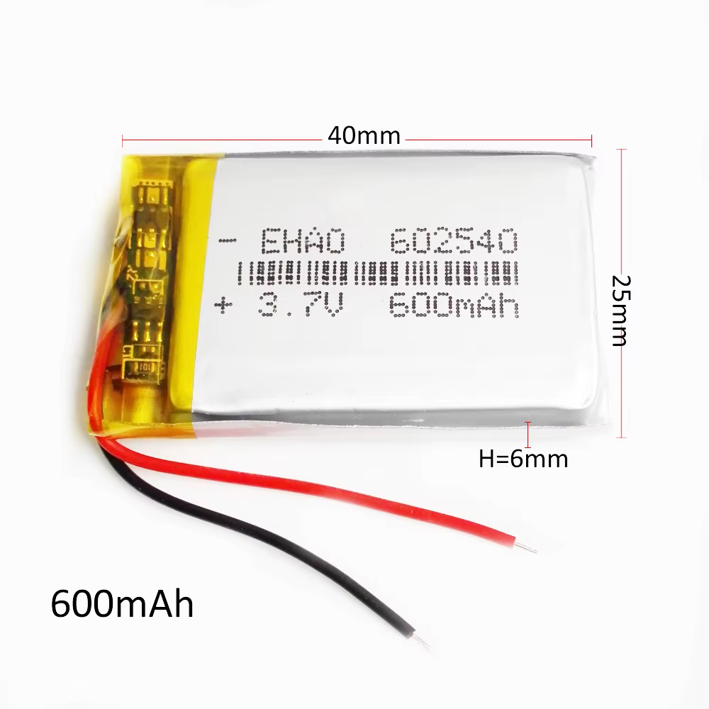 Lote de 10 Uds. De batería recargable LiPo de polímero de litio de 3,7 V y 600mAh 602540 para PAD DVD E-book grabadora Bluetooth altavoz auriculares - imagen 2