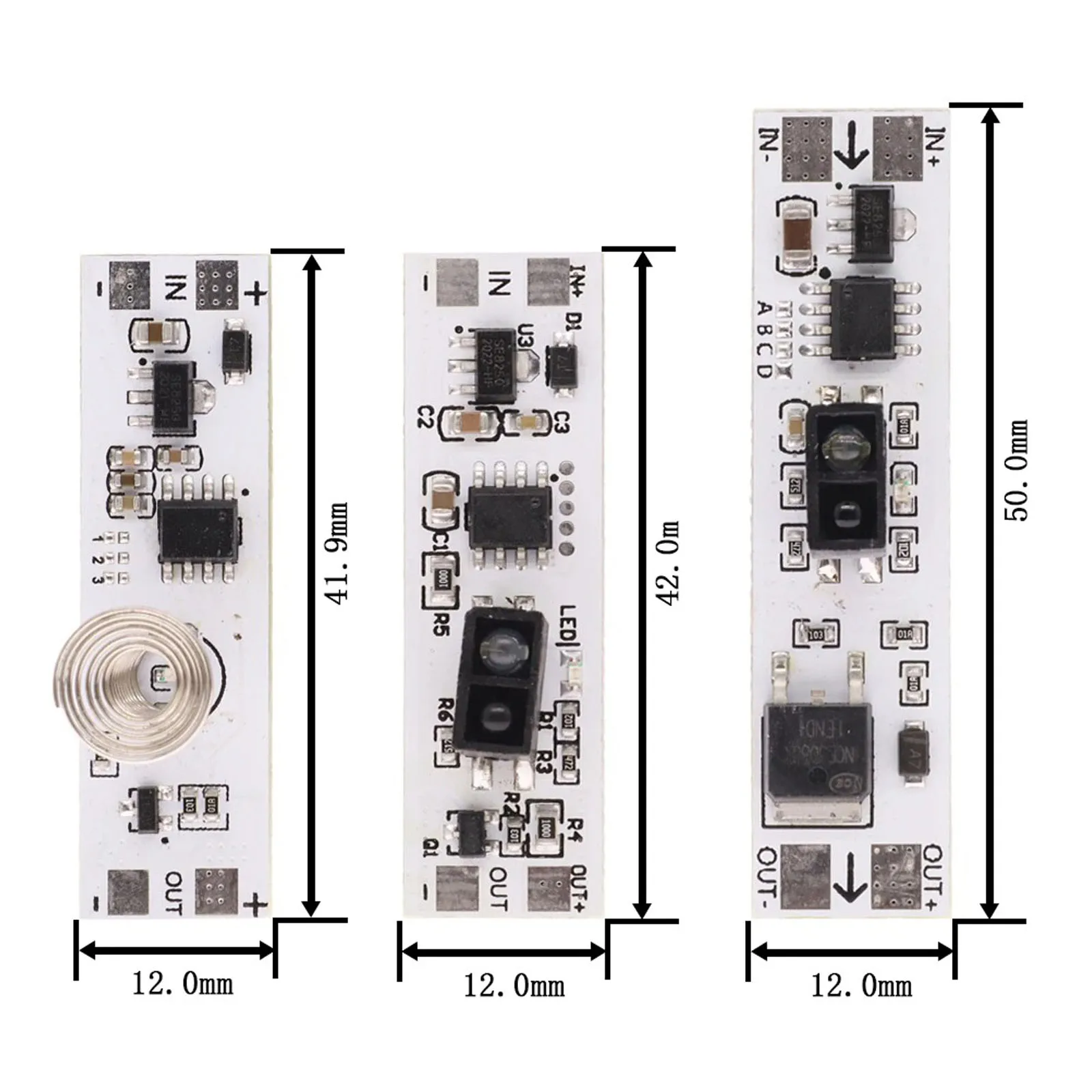 Sensor de escaneo de corta distancia, módulo de Control de interruptor de Sensor de onda manual, luz LED para armarios, zapateros, 5V-12V-24V, 2 uds. - imagen 2