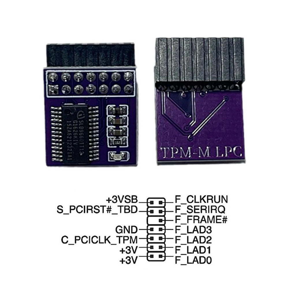 Tarjeta remota de 14 pines, interfaz LPC, placa de GC-TPM2.0, módulo remoto, compatible con placa base multimarca Mini para prueba de actualización WIN11