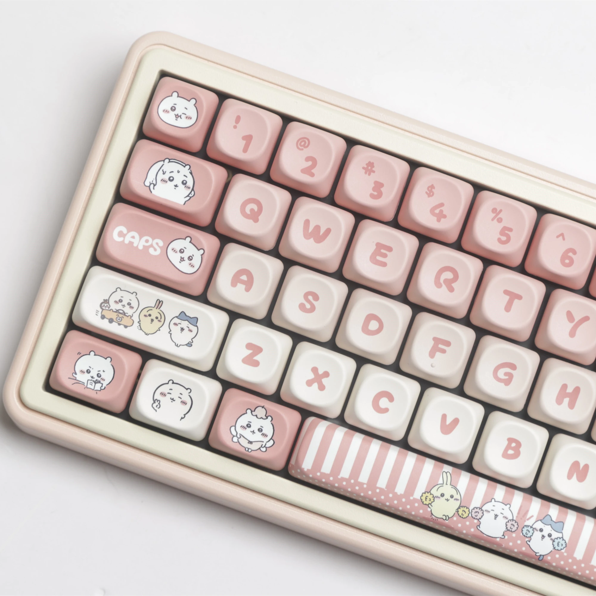 Juego de teclas de Kohachi para teclado mecánico Alice, accesorio con 144 teclas, PBT, MOA, DYE-SUB, Anime, 2.25U, 2.75U - imagen 5