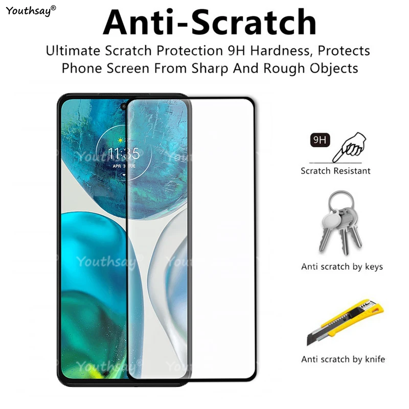 Para Motorola Moto G52 vidrio para Moto G62 5G G42 G52 G82 G72 G53 pantalla de vidrio templado Protector de cámara película Motorola G52 vidrio - imagen 2