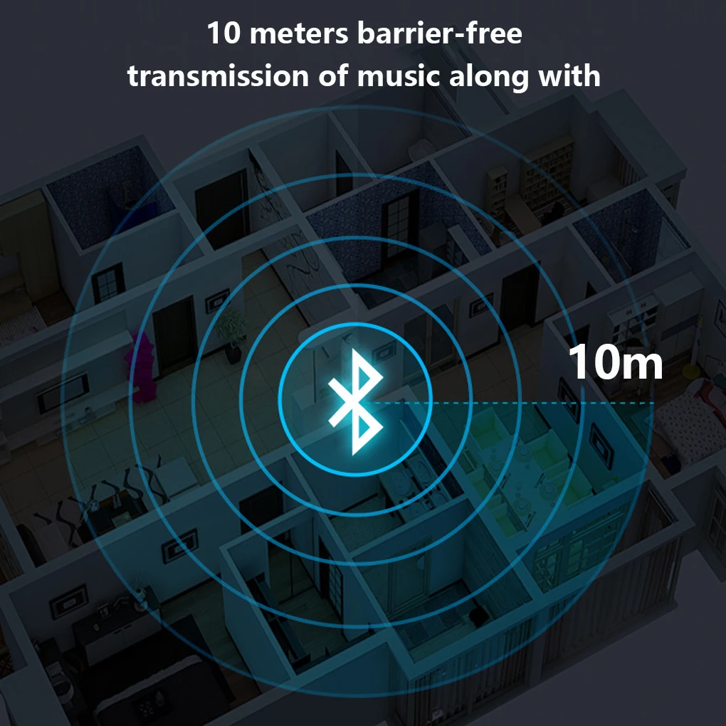 Un dibujo en 3D de una casa con una transmisión de música gratuita de barrera azul