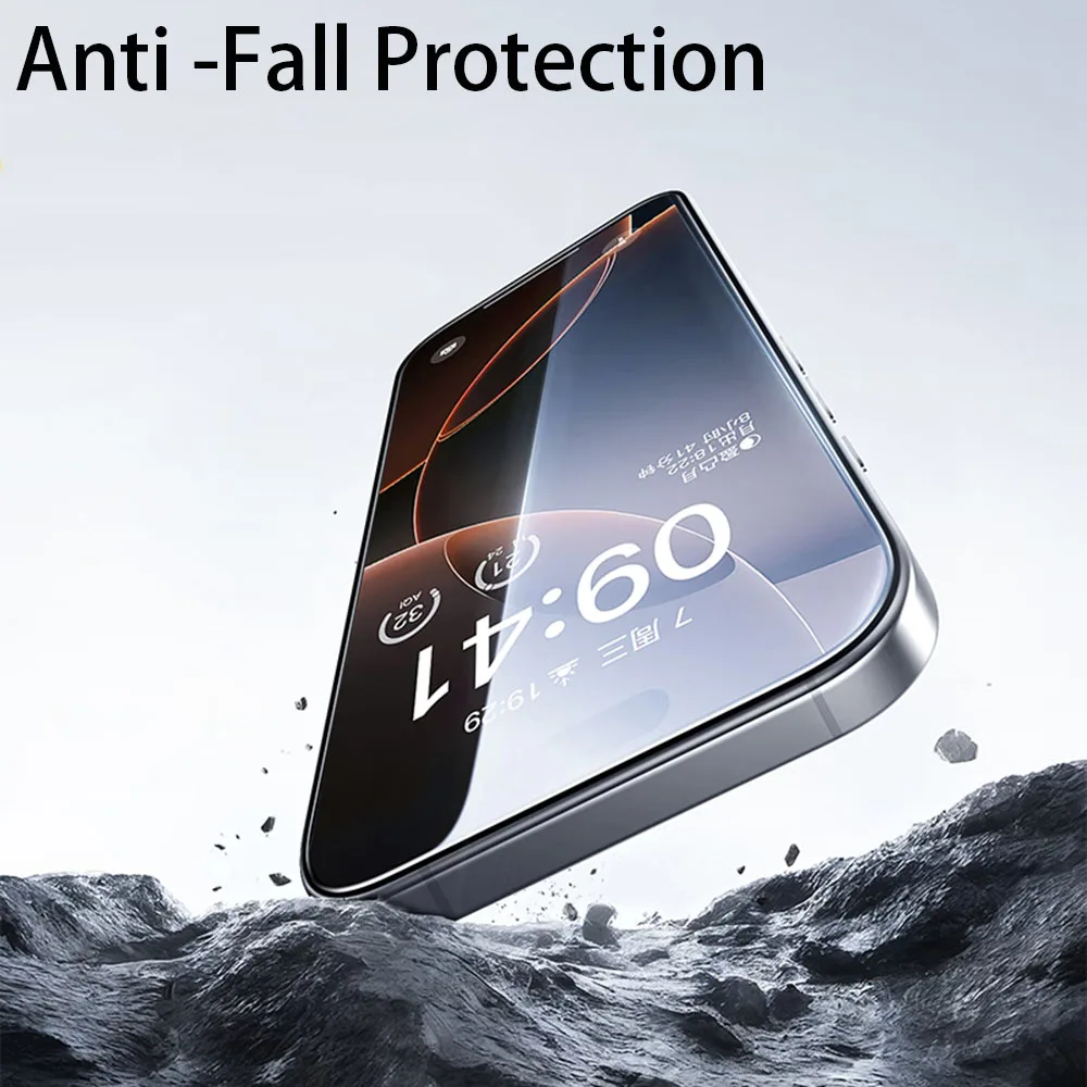 4 Uds cubierta completa de vidrio templado para iPhone 17 16 15 14 13 12 11 Pro Max Protector de pantalla para iPhone 7 8 Plus X XS Max XR vidrio - imagen 3