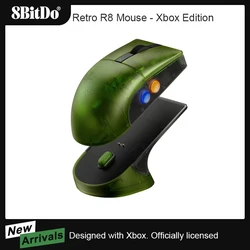 8BitDo Ratón Retro R8 Inalámbrico Óptico con Botones Programables