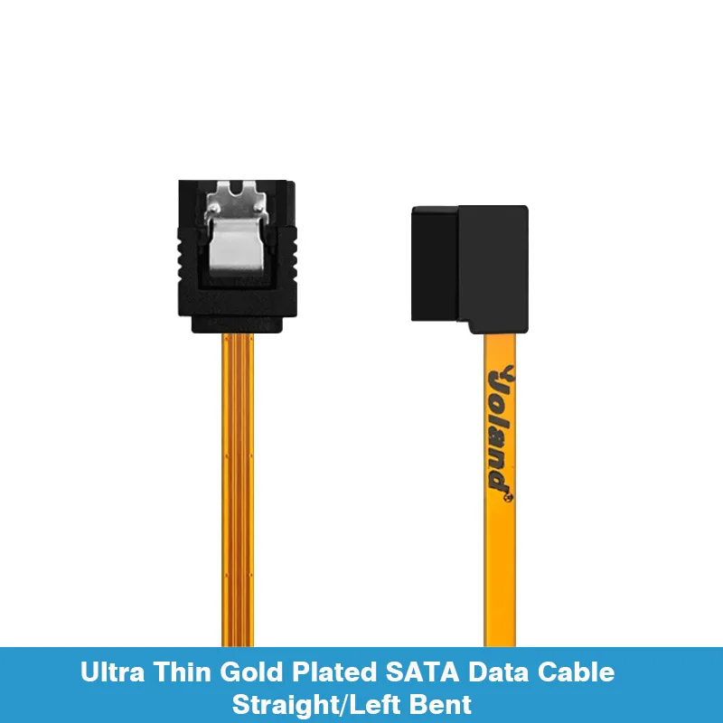 Cable de datos SATA 3,0 chapado en oro ultrafino, codo de doble cabezal de alta velocidad de 30cm, Cable Sata suave izquierdo y derecho de 7 pines para ordenadores - imagen 4