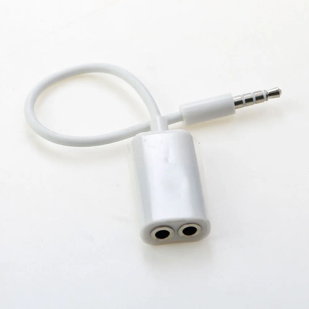 Cable divisor de auriculares para iPhone y iPod, conector dual de 3,5mm, 1 macho y 2 hembra, de alta calidad, 1 ud., nuevo - imagen 2