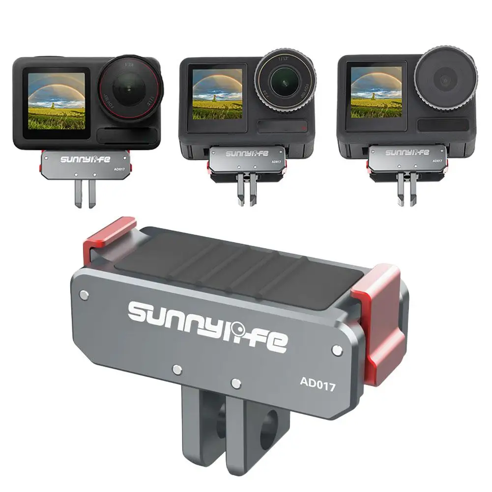 Adaptador magnético de liberación rápida de Metal para Sunnylife, soporte de Base de montaje de extensión plegable para DJI OSMO NANO para DJI Action 5 Pro - imagen 3