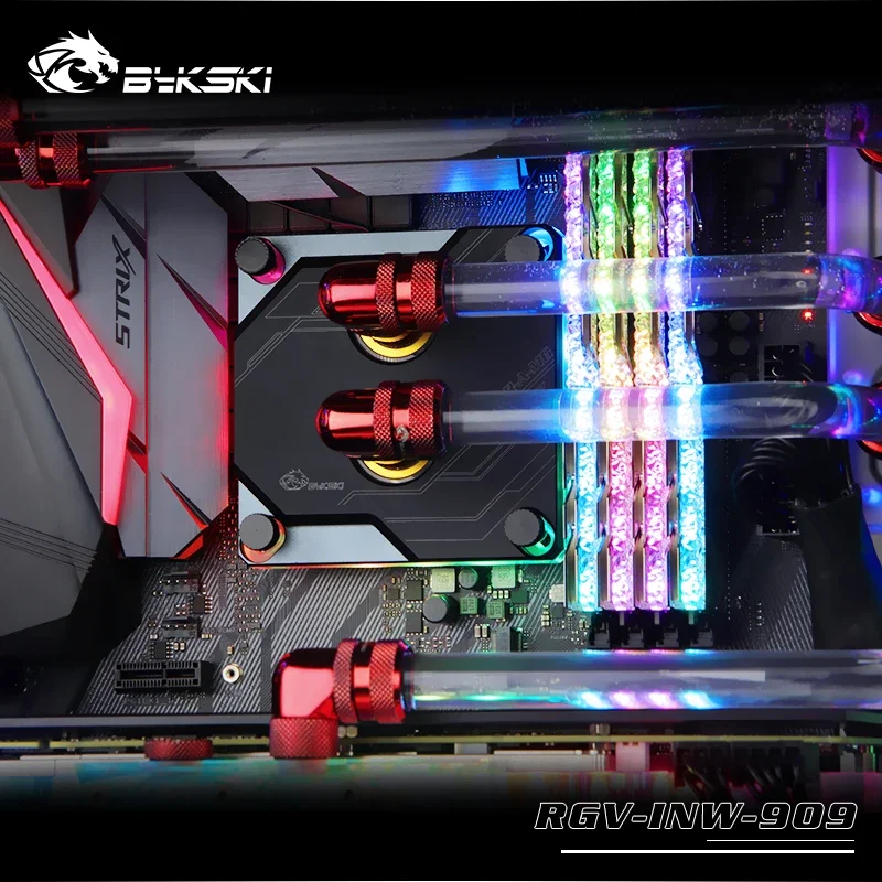 Kit BYKSKI para carcasa de ordenador IN WIN 909/solución de canal de agua de placa acrílica/Kit para CPU y bloque GPU/en lugar de depósito - imagen 5