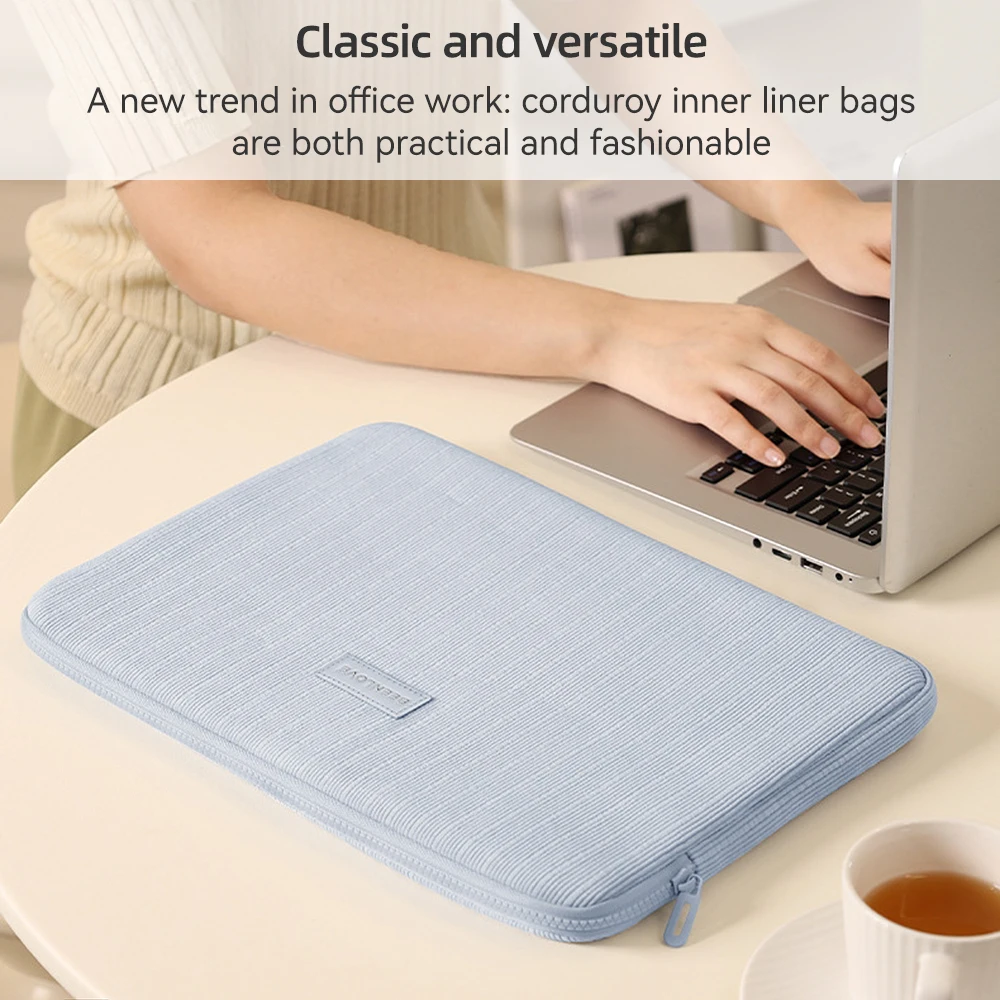 2025 nueva bolsa para ordenador portátil adecuada para Huawei Apple 14 pulgadas 15,6 pulgadas bolsa interior de pana portátil para viajes de negocios - imagen 5