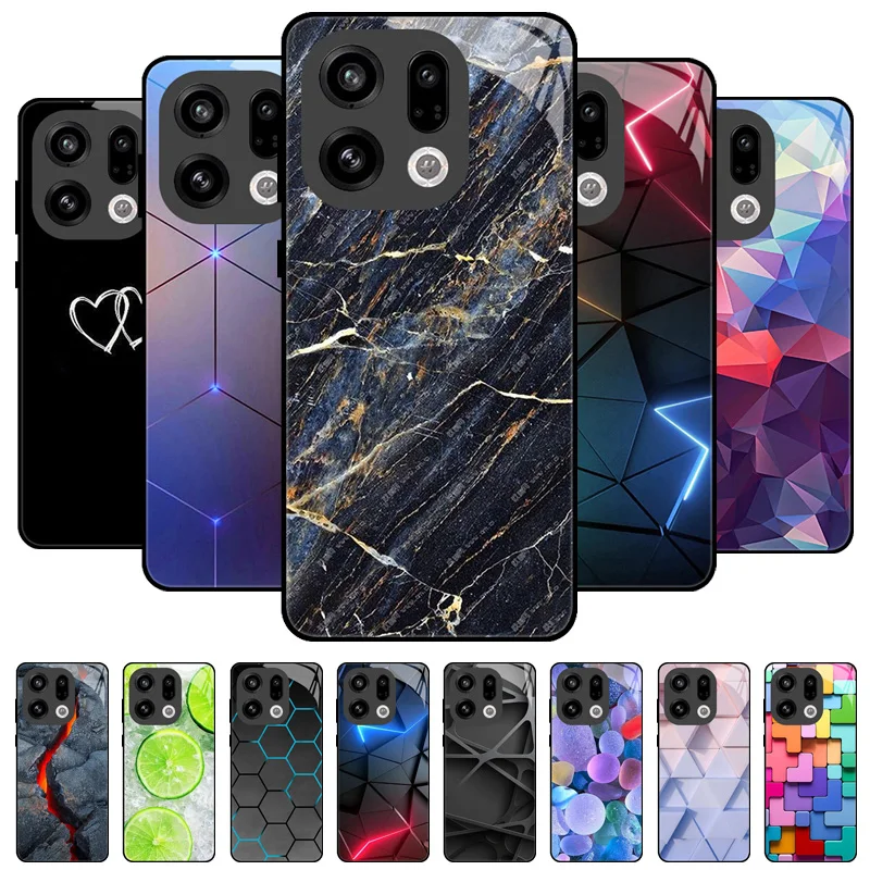 Para OPPO Find X9 X 9 Pro funda de vidrio templado funda dura a prueba de golpes Coque parachoques para OPPO Find X8S X8 Ultra funda protectora