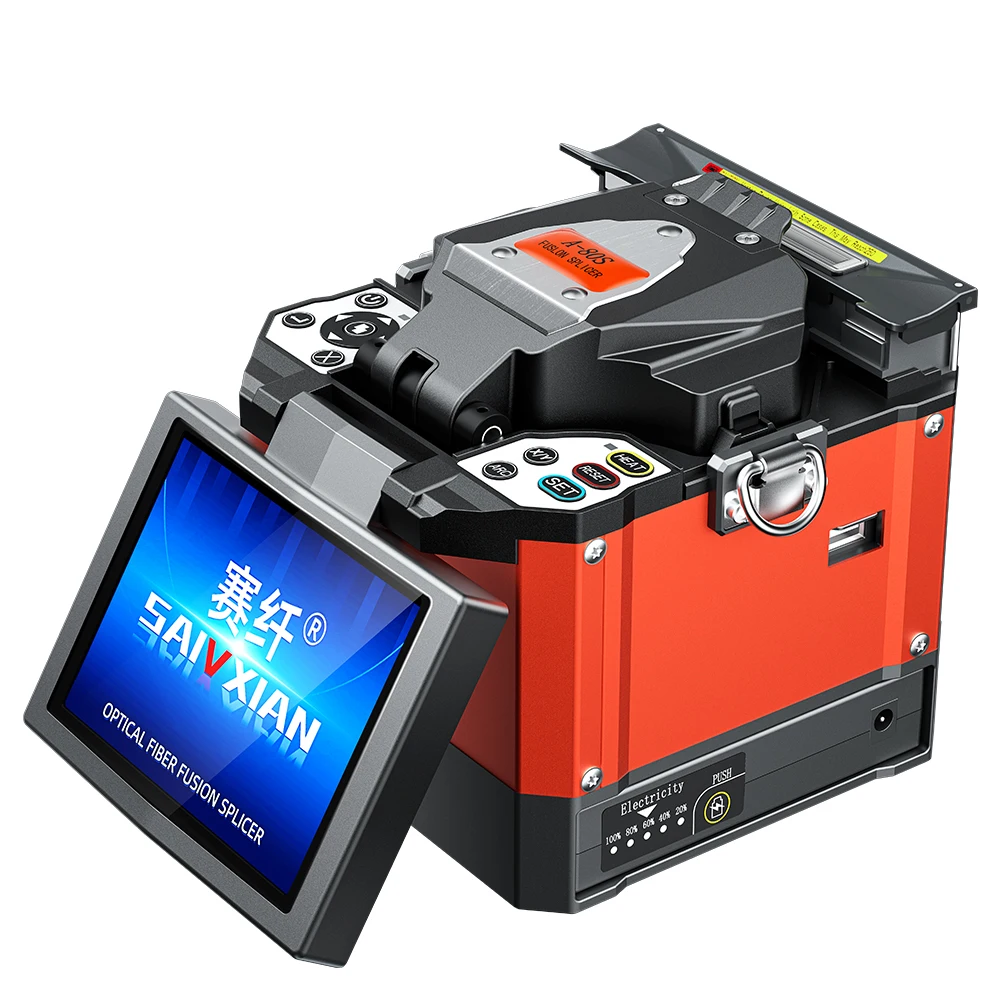 Máquina empalmadora de fusión SAIVXIAN A-80S, máquina de empalme 6S con kits de herramientas de medidor de potencia óptica VFL, multilingüe - imagen 4