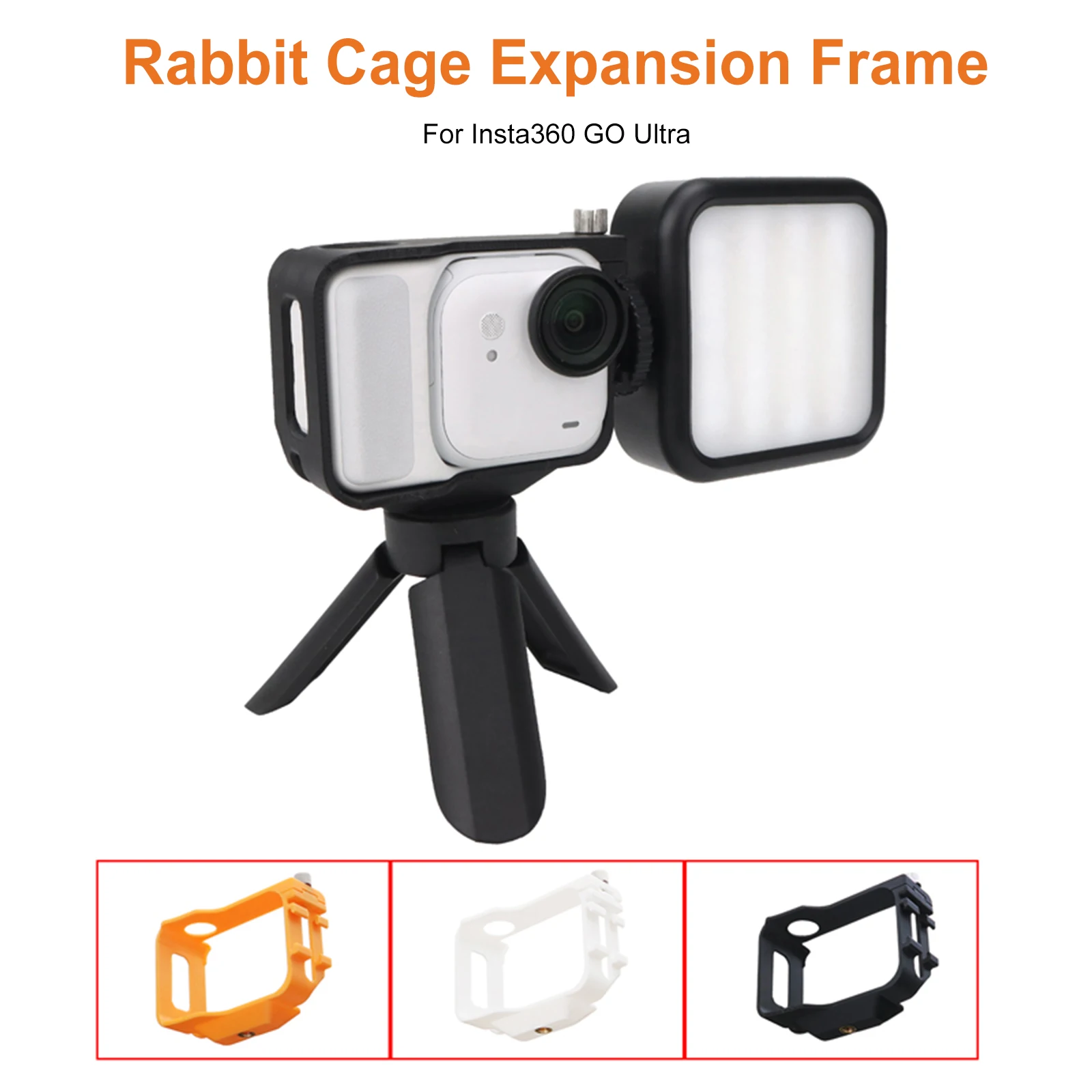 Marco de cámara portátil, marco de protección de expansión a prueba de caídas, montaje de zapata fría, adaptador de tornillo de 1/4 pulgadas para accesorio Insta 360 Go Ultra - imagen 2