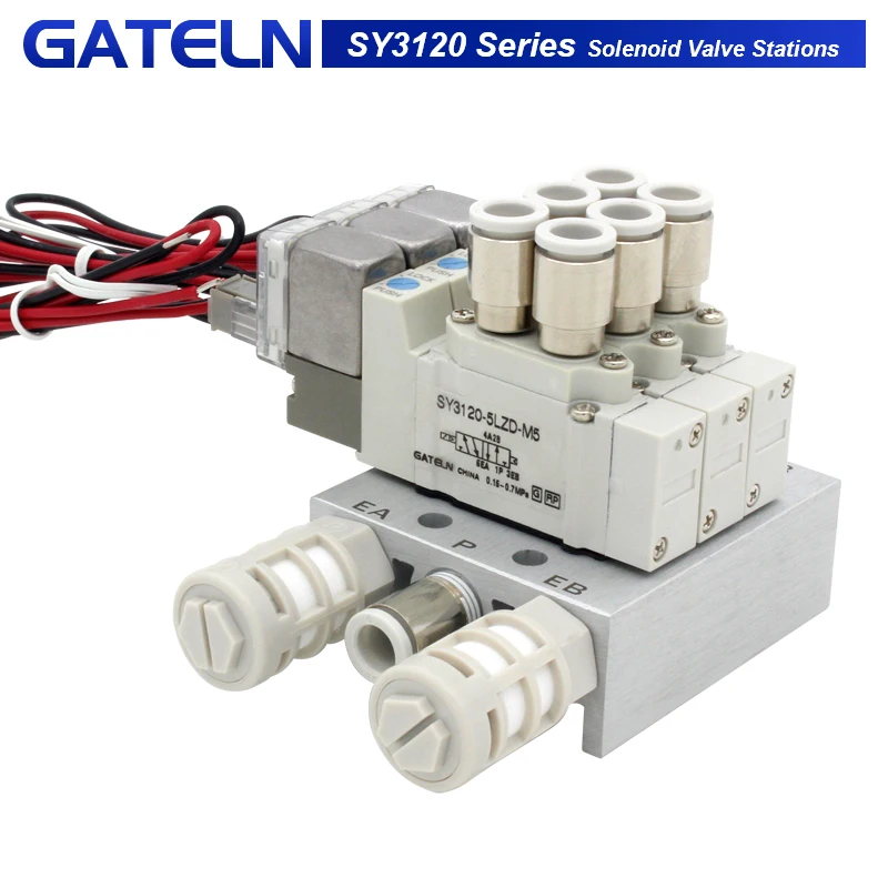 Válvula solenoide tipo SMC SY3120, combinación de válvula de control de cilindro individual controlada electrónicamente, SY3120-5LZD-M5 de SY3120-6LZD-M5