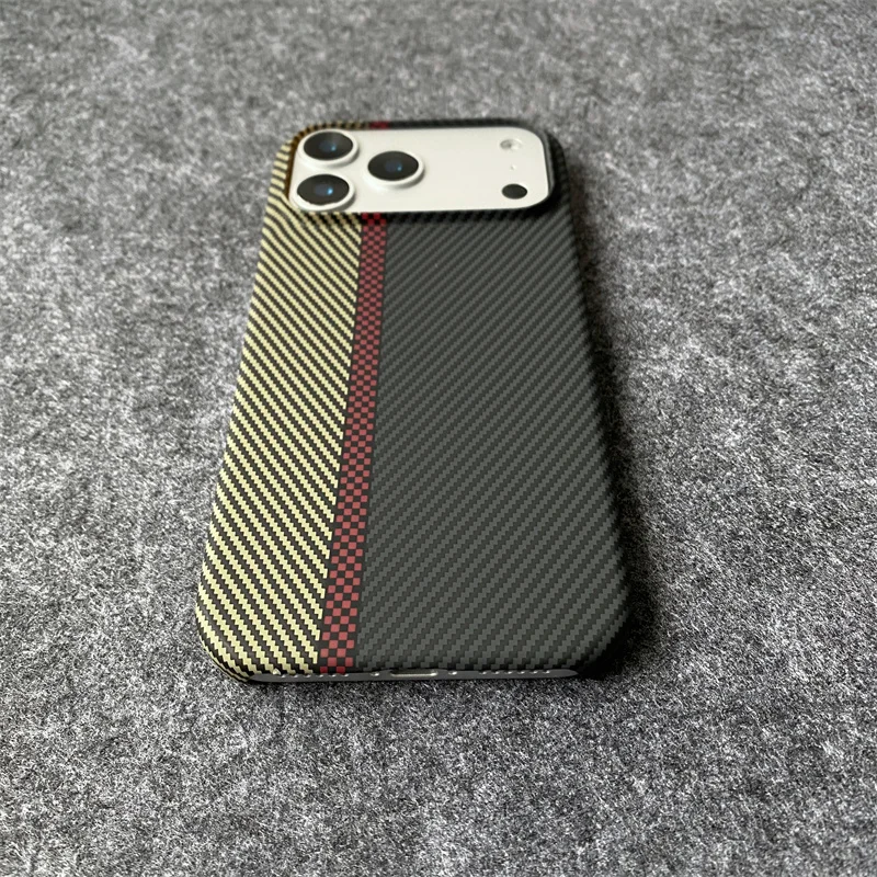 Funda delgada con textura de fibra de carbono clásica para iPhone 17 Air 16 15 14 Plus 13 12 Pro Max 11, cubierta trasera dura a prueba de golpes para PC - imagen 5